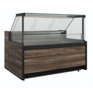 Витрина холодильная Carboma GC111 SM 0,94-1 (1008 Темный дуб) (газлифт, без боковин)