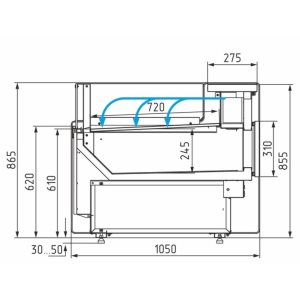 Витрина холодильная Carboma GC111 SM 1,25-2 (открытая) (1008 (Темный дуб)) - Изображение 4