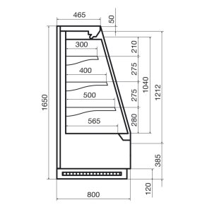 Горка холодильная Dazzl Vega 080 H160 Plug-in 250 фруктовая - Изображение 3
