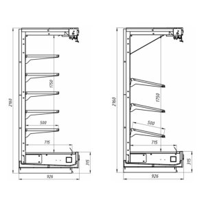 Горка пристенная витрина МХМ София 220/92 ВХСп-1,25 с ночными шторами - Изображение 2