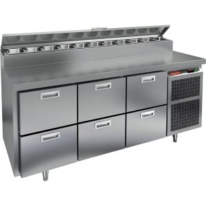 Стол холодильный для пиццы HiCold PZ2-222GN (1/6)