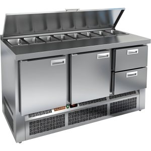 Стол холодильный для салатов HiCold SLE1-112GN (1/3) с крышкой