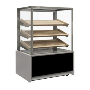 Витрина кондитерская Carboma KC70 N 0,9-1 Light Bread (9006-9005) хлебная, со стеклом