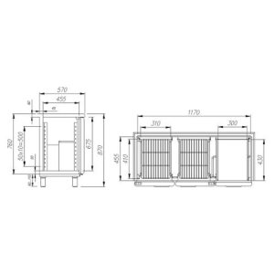 Стол охлаждаемый Carboma T57 M2-1-G X7 9006 (BAR-250С) - Изображение 2